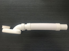 Afløbsslange med vandlås - hvid.