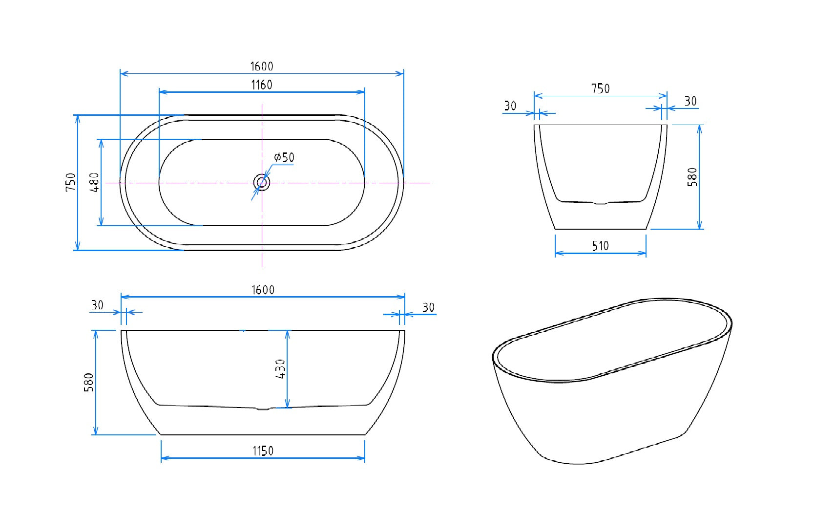 Neria 160 - Blank Akryl