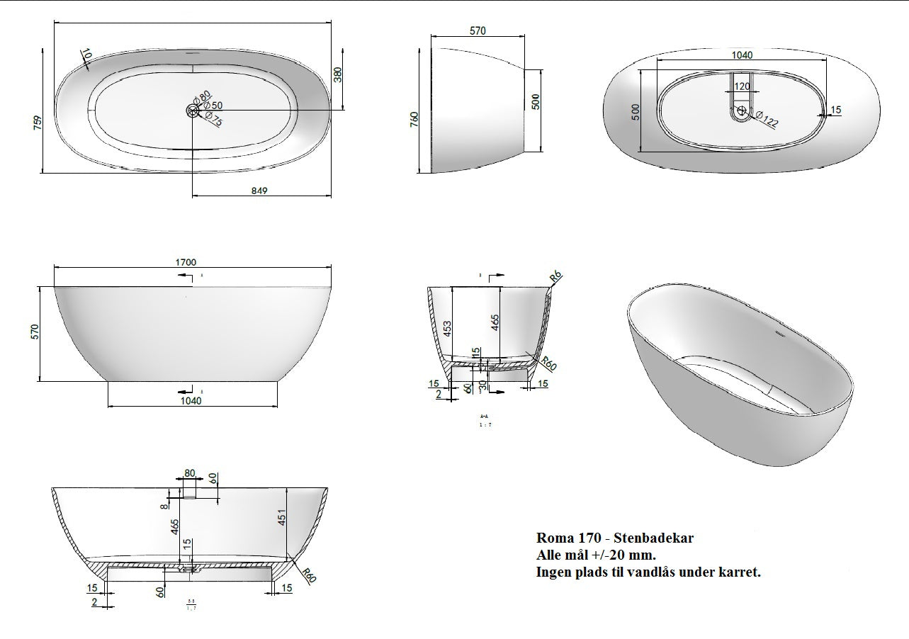 Roma 170 - stenbadekar.